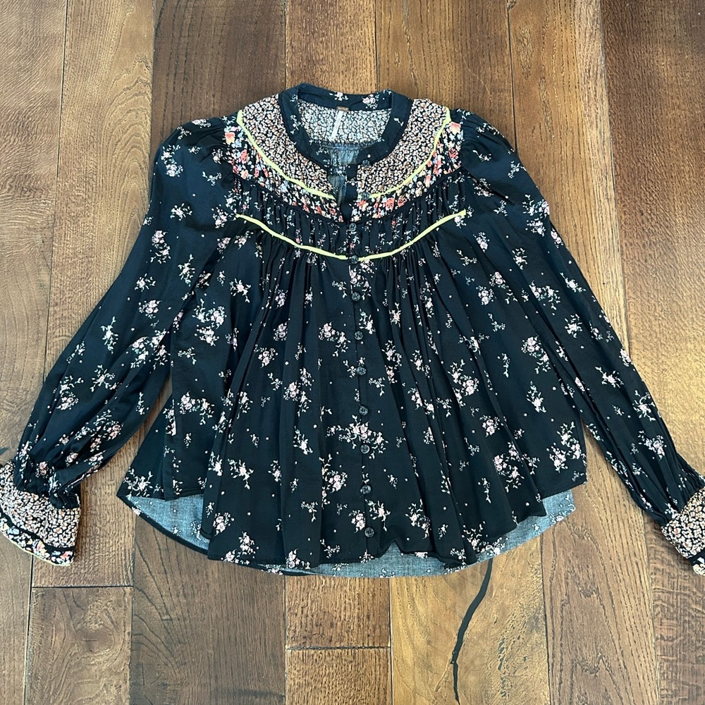 Anthropologie Floral Blouse